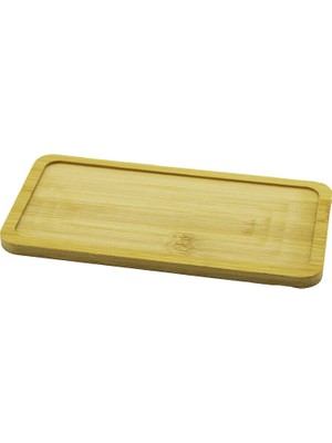 Aslanoğlu Store Dikdörtgen Ahşap Bambu Yağdanlık Altlık Mini Tepsi 20X10X0.8CM