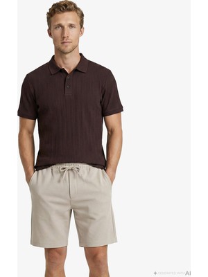 Nautica Erkek Kahverengi Regular Fit Polo Yaka T-Shirt K65303T.2DM