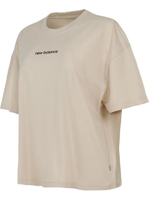New Balance Nb Lifestyle Women T-Shirt WNT3630-MBM Bej Tişört