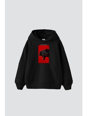 Tarzsokak Power Of Darkness Baskılı Oversize Unisex Siyah