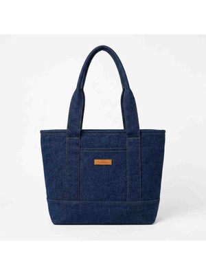 Mavicenza El Yapımı Denim Kadın Omuz Çantası - Lacivert Kot Tote Çanta
