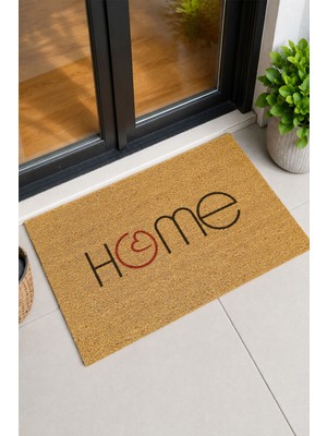 Reflexa Kapı Önü Coco Paspas "home" Yazılı Kalpli 60 x 40