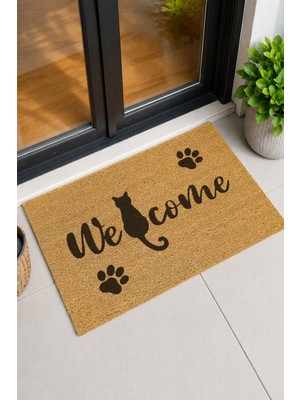 Reflexa Kapı Önü Coco Paspas "welcome" Yazılı Kedi Desenli 60 x 40