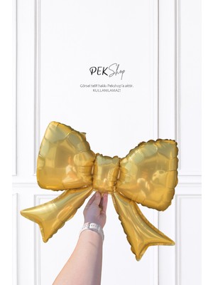 Pekshop Mini Gold Fiyonk Folyo Balon 40X50 Gold
