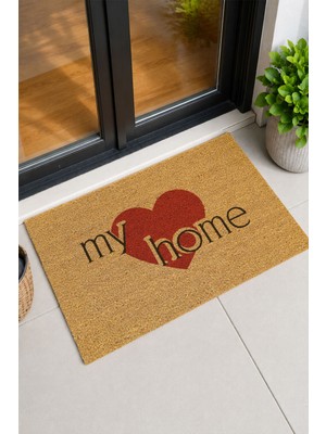 Reflexa Kapı Önü Coco Paspas "my Home" Yazılı Kalpli 60 x 40