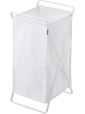 1001 Home Tower Çamaşır Sepeti, Beyaz, Çelik Polyester Polipropilen, Beyaz, Tek Beden
