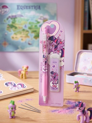 Glowilla Pony Temalı Uçlu Kalem ve Uç Seti 2'li - Versatil Kalem Kırtasiye Seti 0.7 mm