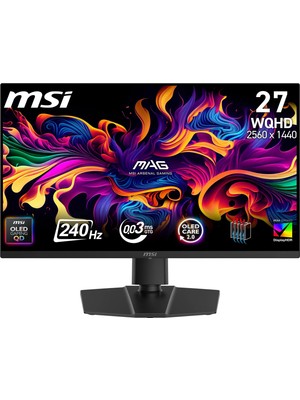 1001 26.5 Mag 273QP Qd-Oled X24, Gaming Monitör, Wqhd, 16:9, Flat, Qd-Oled, 240Hz, 0.03MS, Freesync Prem