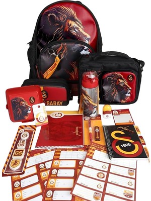 1001 Dekomus Ile Lisanslı Full Kırtasiye Seti Küçük Boy 32 cm Anaokul ÇANTASI,500 ml Matara ve Be