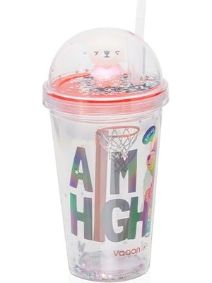 1001 Pipetli Su Matarası 450ML Bpa Free Kırmızı Spor Şişesi