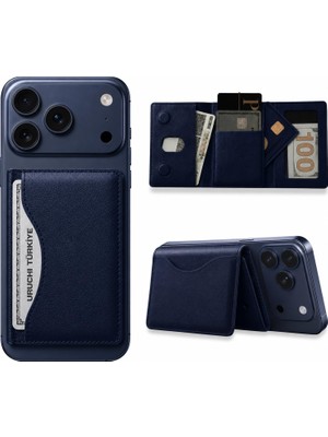 1001 Mag-Safe Cüzdan – iPhone 12/13/14/15/16 Serileri Için Manyetik Kartlık, Güçlü Mıknatıs, Rf