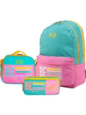 1001 Be Happy Çift Ana Bölmeli Unisex Çocuk Ilkokul Çanta Seti, Tek Beden, TYC4DC6B69113DF0346357D2,
