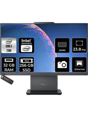 1001 Thinkcentre Neo 50A Intel Core 5 210H 32GB 256GB SSD 23.8" Fhd Fdos All In One Bilgisayar
