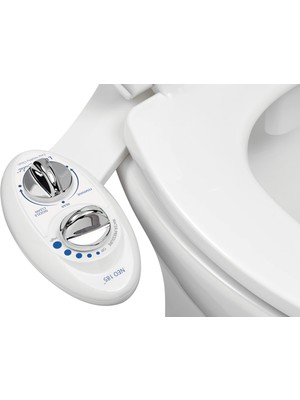 1001 Neo 185 Bidet Kendi Kendini Temizleyen Çift Başlıklı Manuel Tuvalet Aparatı, Beyaz