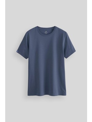 1001 Açık Yeşil Basic Kısa Kol Standart Kalıp O Yaka T-Shirt, T10ER-87911