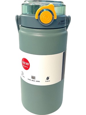 1001 316 L Çelik 1 L Vakumlu Soğuk Pipetli Matara Suluk CIN413MV