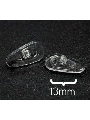 1001 10 Adet (5 Çift) Gözlük Burun Pedi - Vidalı Damla Silikon Plaket 13 mm - Yumuşak Konforlu Set