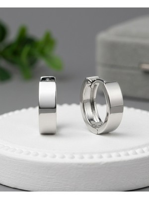 İlhan 925 Silver 925 Ayar Gümüş Mini Halka Küpe