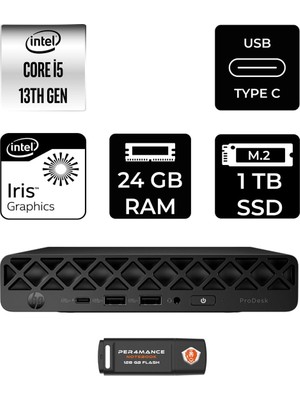 1001 Pro Mini 260 G9 Intel Core I5 1335U 24GB 1tb SSD Fdos Mini Masaüstü Bilgisayar