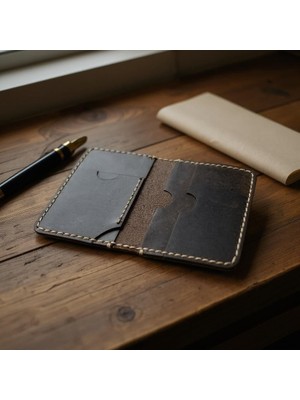 1001 Eagleather Hakiki Deri Kartlık ve Cüzdan (Kestane)