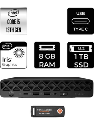 1001 Pro Mini 260 G9 Intel Core I5 1335U 8gb 1tb SSD Fdos Mini Masaüstü Bilgisayar