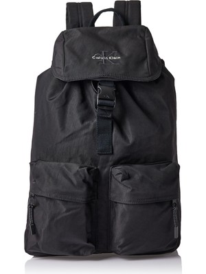 1001 Erkek Bold Flap Backpack Sırt Çantası Black Tek Beden