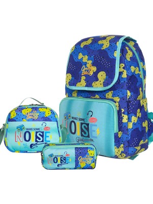1001 Noise Kapaklı Unisex Çocuk Ilkokul Çanta Seti Yeşil, Tek Ebat, CPO4104, Yeşil, Üniseks-Çocu