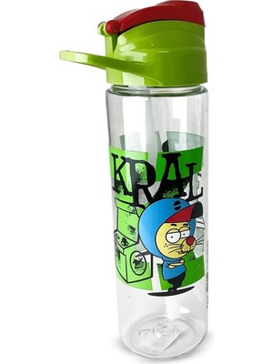 1001 Genç Dijital Baskı Kral Şakir ve Fil Su Matarası, 500 Ml, Yeşil