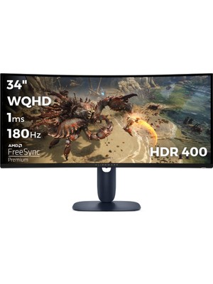 1001 AW3425DWM 34 3440X1440 Wqhd 180Hz 1ms HDMI Dp Freesync Premium Hdr 400 Curved Gaming Monitor