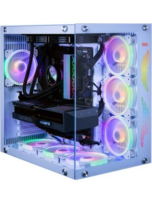 1001 DRX6138 Ryzen 7 5700X 32GB Ram 1tb M.2 Nvme SSD 8gb RTX4060 Sıvı Soğutmalı Oyuncu Bilgisayarı