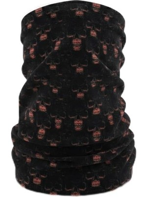 1001 Kafatası Desenli Çok Amaçlı Boyun Bandana, Siyah, Motosiklet ve Outdoor Aktiviteler Için Balakl