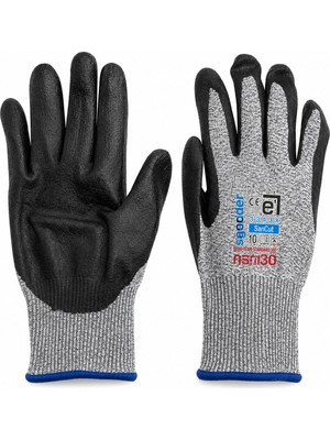 Go İthalat 10 Adet Zebra No 10 Xlarge Kesilme Dirençli Nitril Işçi Eldiven Bandı (784)