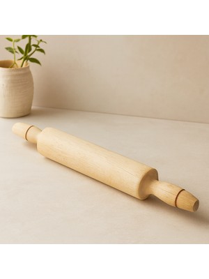 Alvera Büyük Gürgen Ahşap Merdane 50 cm (Sabit)