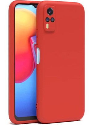 Uravas Store Vivo Y53S Kılıf Nano Içi Kadife Silikon - Kırmızı