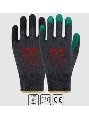 Alvera PL17 Flex Likralı Ipten Örme Lateks Eldiven No:10