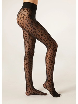 Calzedonia Leopar Desenli Ince Külotlu Çorap