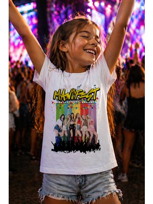 Zeycem Manifest Desen Baskılı Çocuk Kız Erkek Unisex Tshirt
