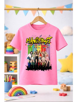 Zeycem Manifest Desen Baskılı Çocuk Kız Erkek Unisex Tshirt