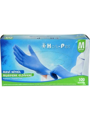 Alvera Pudrasız Mavi Nitril Eldiven Orta Boy (M) 100 Lü Paket