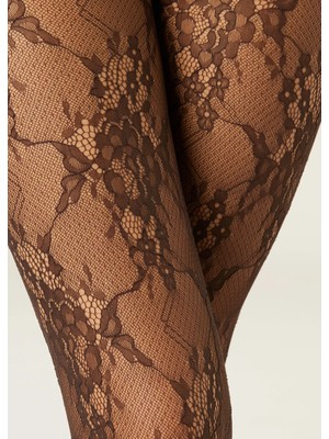 Calzedonia Çiçek Desenli Dantel Külotlu Çorap