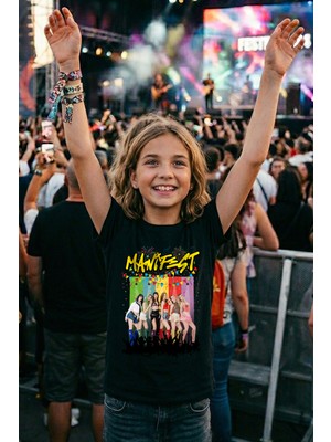 Zeycem Manifest Desen Baskılı Çocuk Kız Erkek Unisex Tshirt