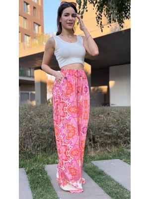 Leilaa Desenli Palazzo Pantalon