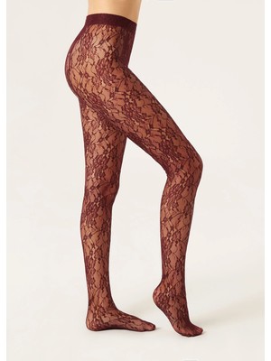Calzedonia Çiçek Desenli Dantel Külotlu Çorap