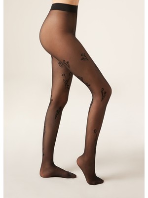 Calzedonia Lale Desenli Ince Külotlu Çorap