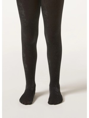 Calzedonia Simli 70 Denye Opak Külotlu Kız Çocuk Çorabı