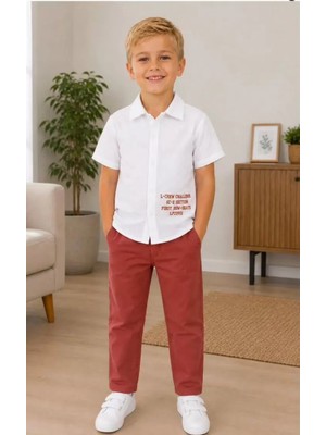 DMR Elegance 2/10 Yaş Müslin Gömlek Denim Pantolon Çocuk Takımı