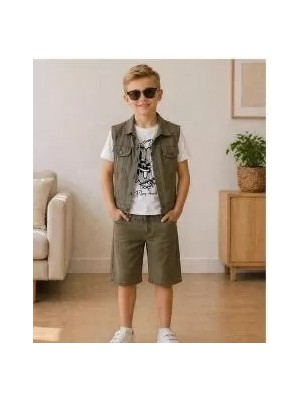 DMR Elegance 5/12 Yaş Kot(Denim) Kumaş Tişörtlü Çocuk Takımı