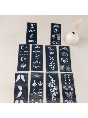 Popüler Sepet Tüp Kına Desen Şablonu 8X20 cm