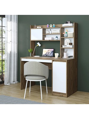 Roomart Mira Bilgisayar Masası, Raflı Çalışma Masası , Çalışma Ofis Masası, Ders Yemek Masası 60X120 cm