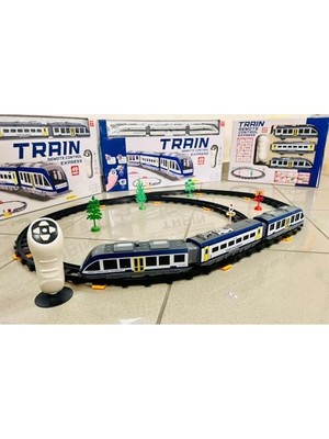 Esranın Dünyası Giffy/uzaktan Kumandalı Manyetik Hız Treni Sesli Işıklı Pilli Mıknatıs Bağlantılı 39 Parça Pilli Demiryolu Tren Set
